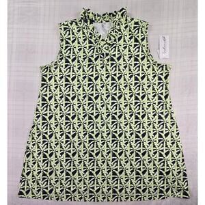 Lulu-B Black and Yellow Geometric Midi Dress